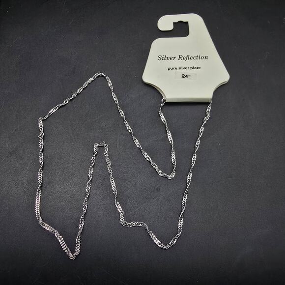 Silver Reflections Jewelry - Silver Reflections Silver Plated 24 Chain Necklace NWT